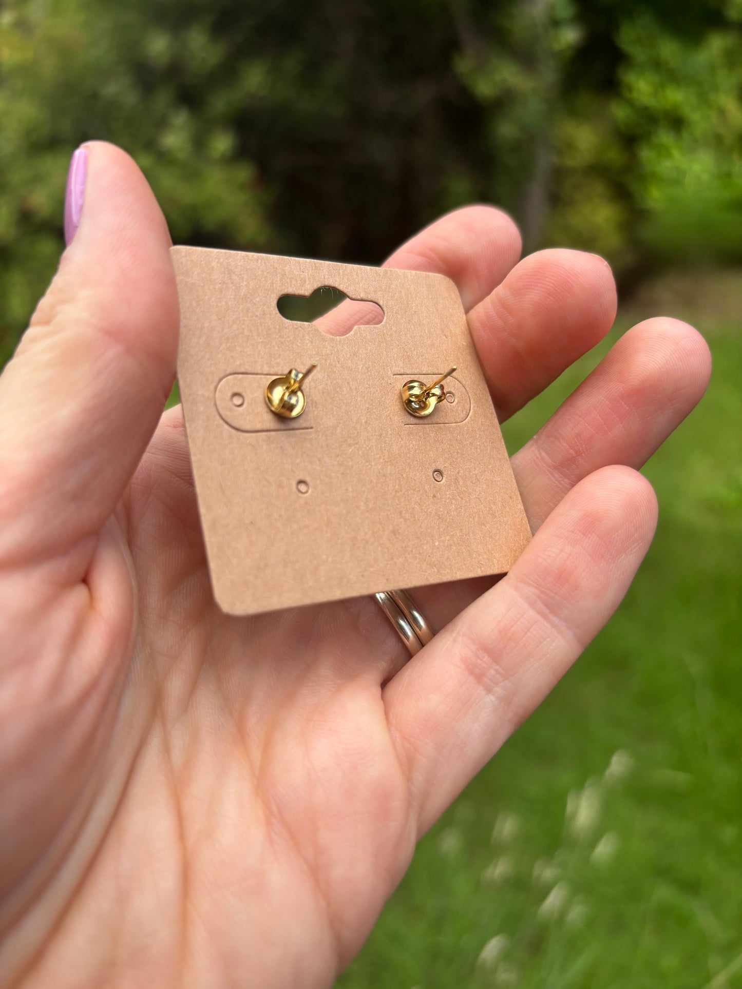 Gold plated bowknot stud earrings