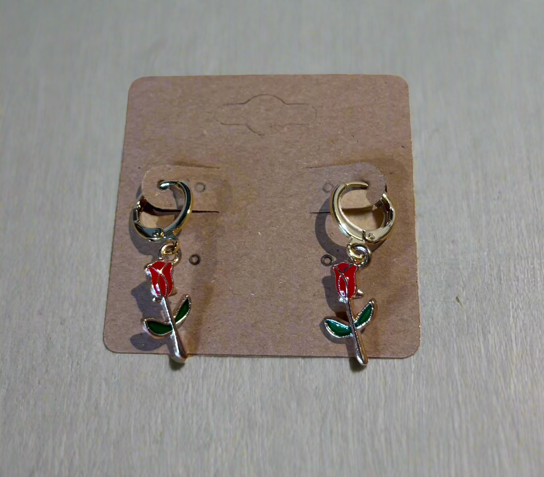 Rose earrings