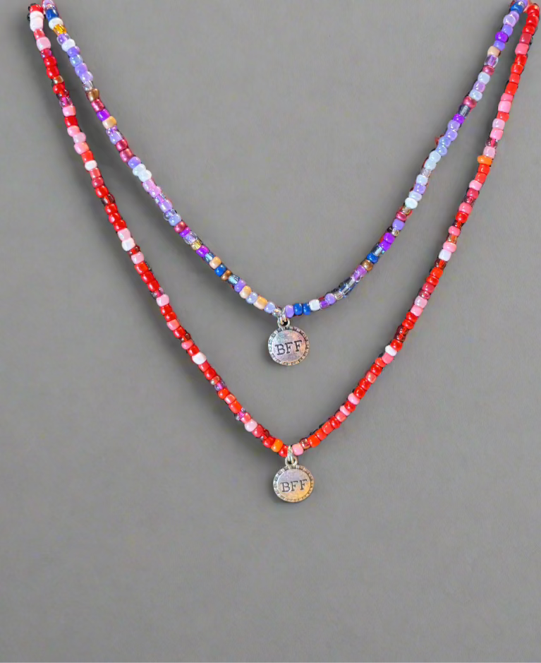 2 pack girls BFF necklaces