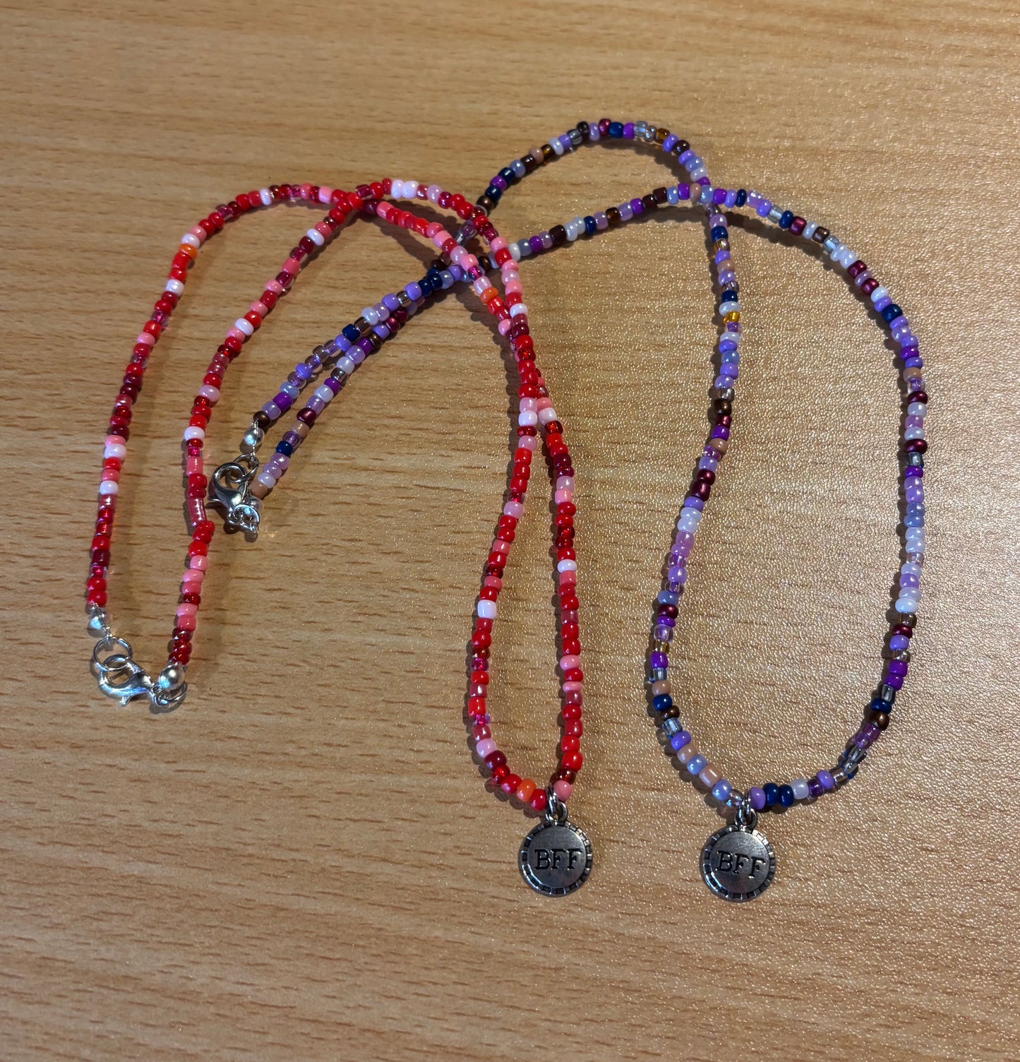 2 pack girls BFF necklaces