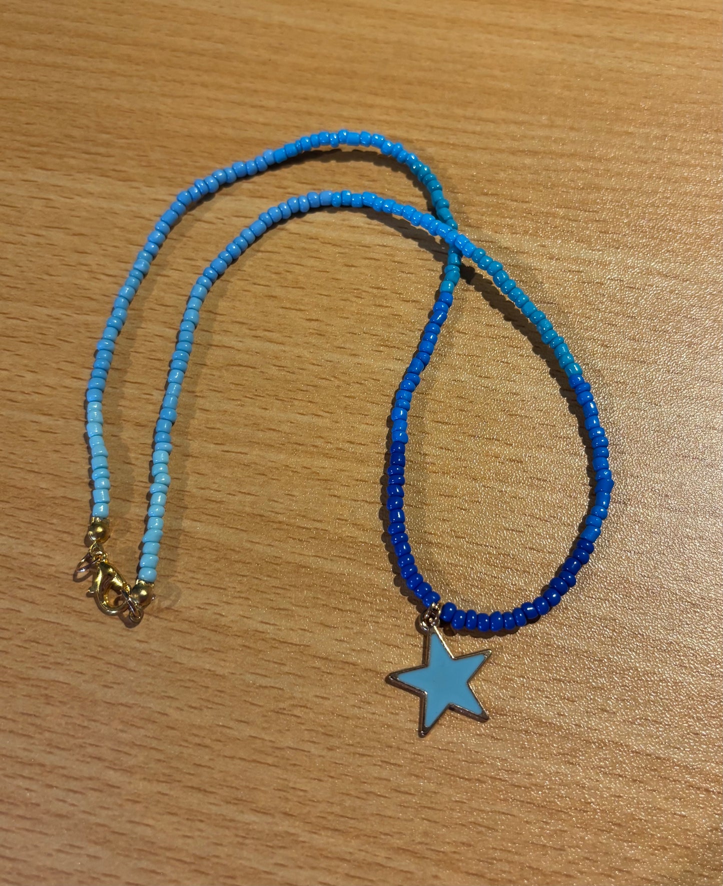 Girls blue star necklace